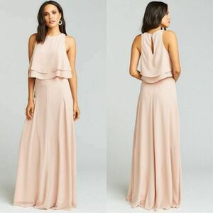 Show Me Your Mumu Women's Maxi Princess Ariel Skirt Size Small Color Soft Beige